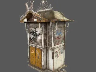 Abandoned Kiosk 3D model
