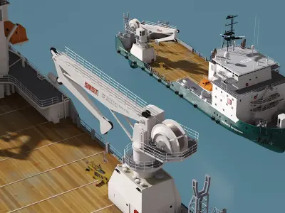  Construction Vessel and Offshore Pipe Shear Cutter 