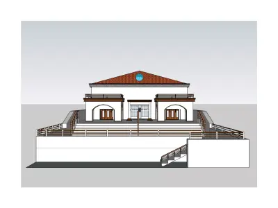 Pent house  Low-poly 3D model