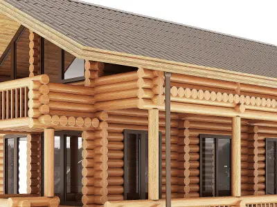 wooden house 03 3D model