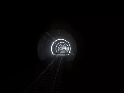 Tunnel Subway Cinematic Sci-Fi Hyperloop Realistic 3D model