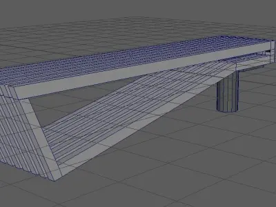 Modern bench 3D model