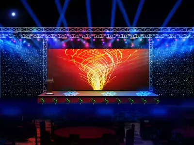 Stage party concert fashion catwalk T station  37 3D model