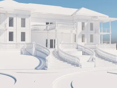 Classic House 3D model 6