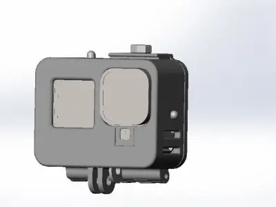 GoPro HERO9 Black hard case with 2  door look  3D print model