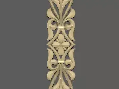 Central decor ornament for furniture 3D model 1093