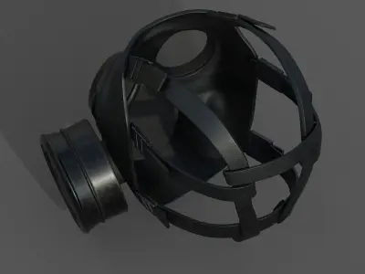 Gas mask helmet scifi fantasy armor hats military  Low-poly 3D model