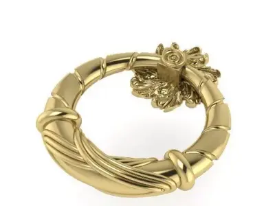 Earrings in the form of a horseshoe on the door Model 1940 3D print model