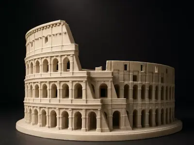 3D design of the iconic Colosseum in Rome 3D print model