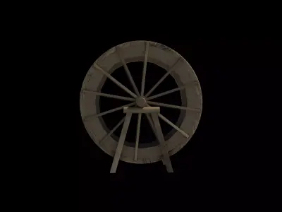 Watermill wheel 06 3D model