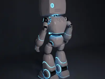 Cute robot 3D model
