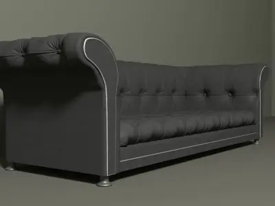 Chesterfield leather sofa 3D model