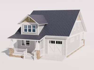 Craftsman Style House Model 2 Low-poly 3D model