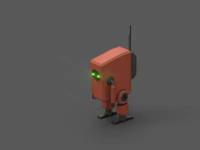 Small robot Low-poly 3D model