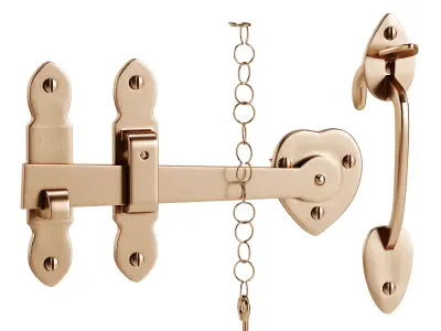 Bathroom Door Lock Latch 3D model