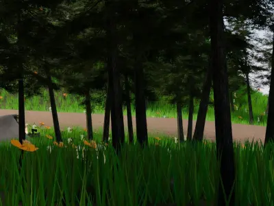 Magic wood Low-poly 3D model