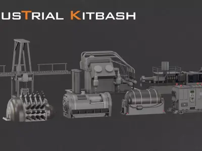 Industrial Kitbash 3D model