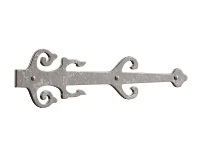 Black Wrought Iron Garage Door Decorative 3D model