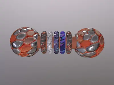 twoball orange and glass ring Texture