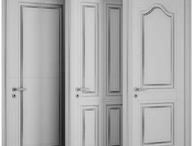 Entrance door set107 3D model