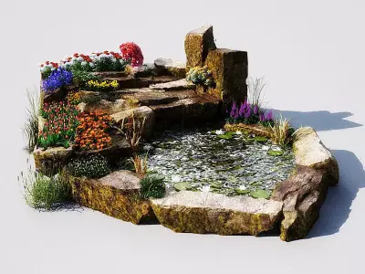 garden pond 11 AM148 3D model
