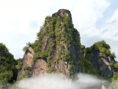 Mountain forest natural landscape 3D model buy