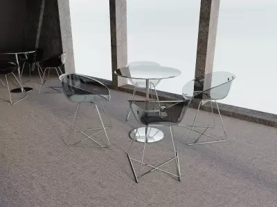 Minimal Corporate Conference Room Interior 3D model