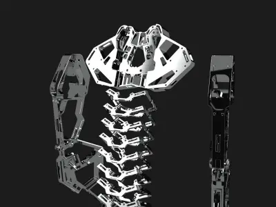 robotic design skeleton scifi  3D model