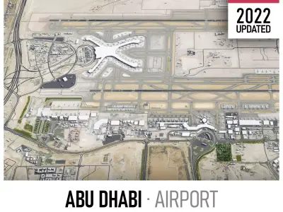 Abu Dhabi  Airport Low-poly 3D model