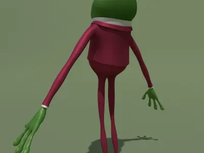 Cartoon Frog in Suit 3D model