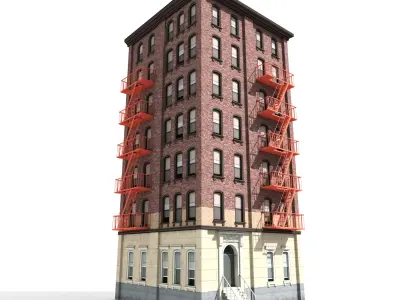 Nyc Building 09 type2 Low-poly 3D model