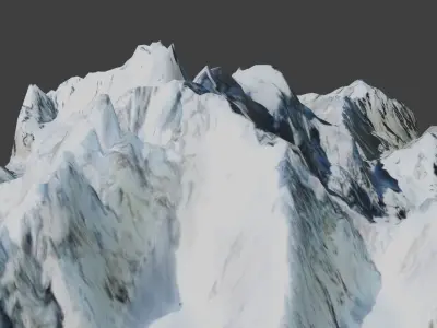Kangchenjunga Mountain 3D model