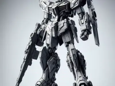 Gundam x Transformers Fusion Mecha 3D print model