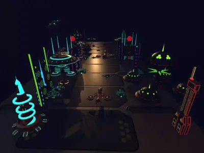 SCI FI FUTURISTIC CITY Package Low-Poly Low-poly 3D model