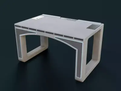 Sci-Fi Table Low-poly 3D model