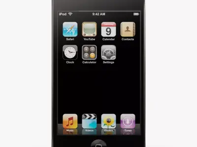 Apple iPod touch 4 Generation digital media player Low-poly 3D model