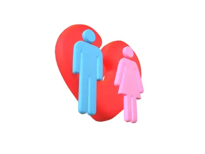 Divorce Symbol v1 003 Low-poly 3D model