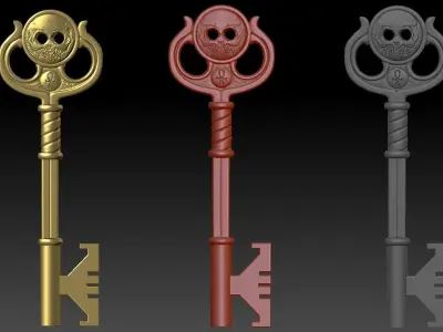Locke and key Ghost key 3D print model