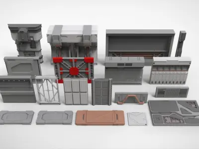 sci-fi Architecture kitbash 35 3D model