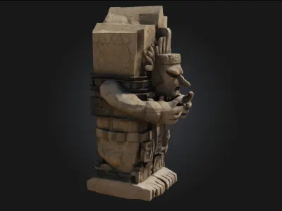 Stone Sentinel Statue  Eternal Guardian of Forgotten Realms 3D model