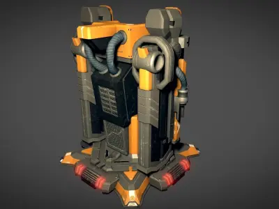 Sci Fi Plasma Cannon Low-poly 3D model