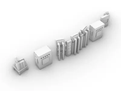 Control Panels and Consoles Pack 3D print model