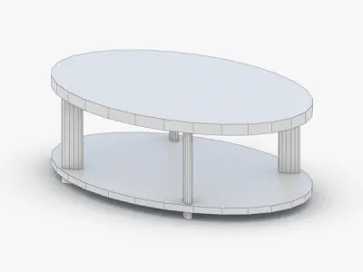 0348 - Coffee Table Low-poly 3D model