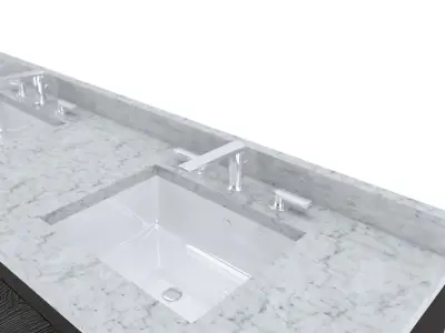 Restoration Hardware- Herringbone Vanity Cabinet-001 3D model