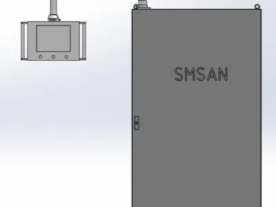 Stainless steel support arm system Free 3D model