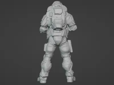 Valour Korps Soldier 3D Printable STL Miniature 3D print model