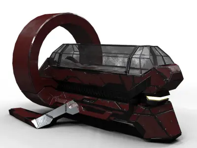 Sci Fi Medic Bot PBR Lowpoly Low-poly 3D model