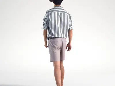 Man Casual Summer Walking Street Low poly Chris 2280 3D model