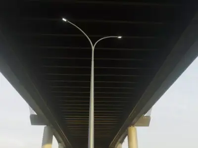 Street Light 12 version 16 10m with pole 4 Low-poly 3D model