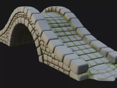 Old Stone Bridge 3d Model 3D model